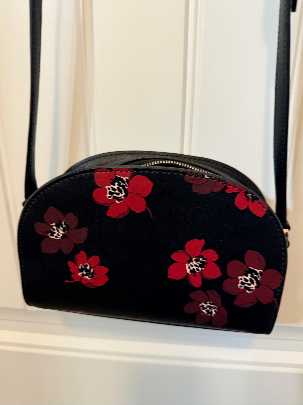 kate spade Black Crossbody with Red Floral Print - Picture 5 of 8